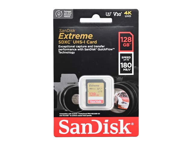 �y�̔��p�zSanDisk Extreme SDXC�������[�J�[�h V30 128GB