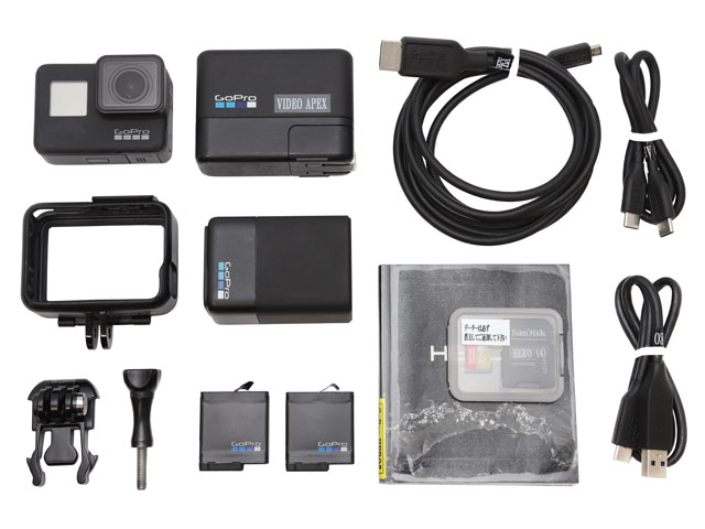 GoPro HERO6 BLACK（バッテリー2個付）|4K60pや240fpsハイスピード撮影に対応したアクションカムのレンタル