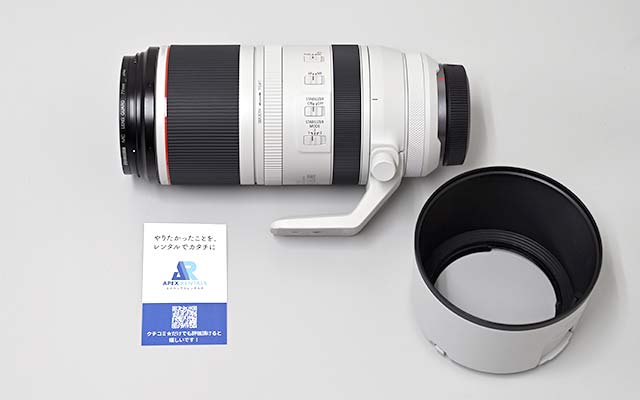 RF100-500mm F4.5-7.1 L IS USM 100mm側のサイズ感
