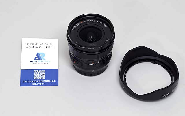 フジノンレンズ XF8mmF3.5 R WRのサイズ感