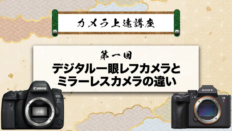 カメラ上達講座　デジタル一眼レフカメラとミラーレスカメラの違い