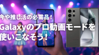 推し活の必需品!Galaxyのプロ動画モード(プロモード)を使いこなそう!